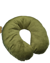 Cargar imagen en el visor de la galería, COJIN DE VIAJE CERVICAL OLIVA MANU NATIVO