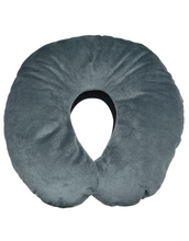 Cargar imagen en el visor de la galería, COJIN DE VIAJE CERVICAL GRIS MANU NATIVO