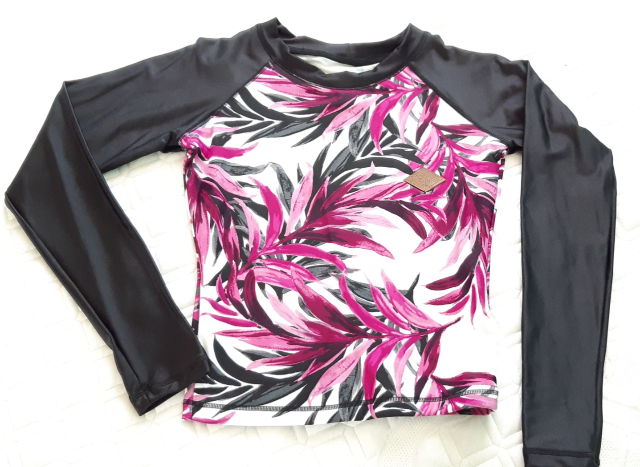 Sleeve Top long purple palm